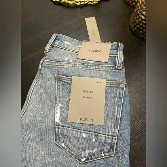 Hudson Jeans Walker Kick Flare Jean Men's in Painter Blue, 29 - Picture 11 of 12